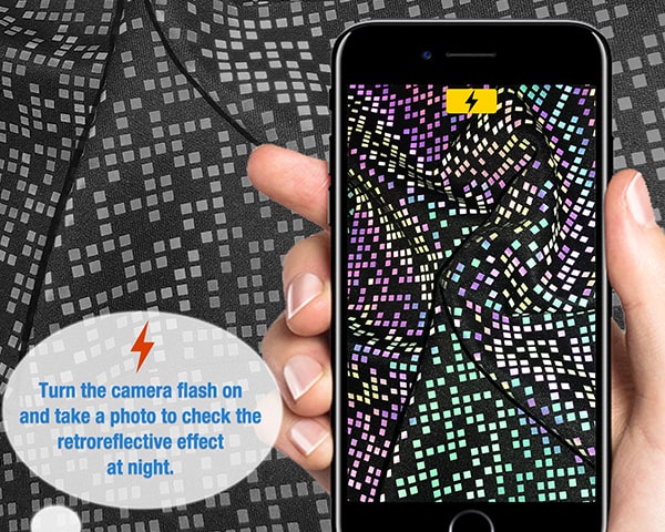 how to watch the effect of rainbow reflective fabric