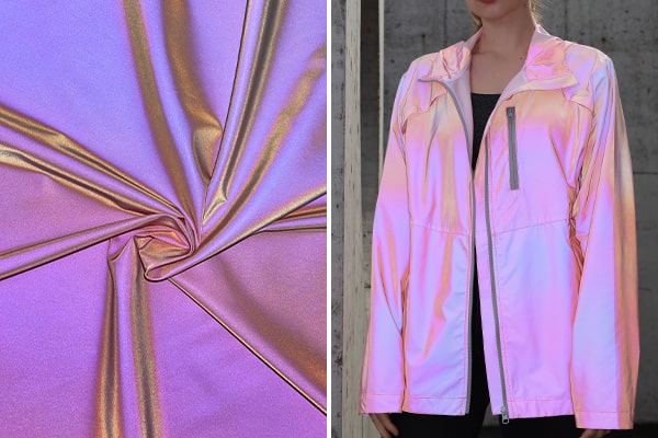 Rainbow Gradient Pattern Reflective Fabric