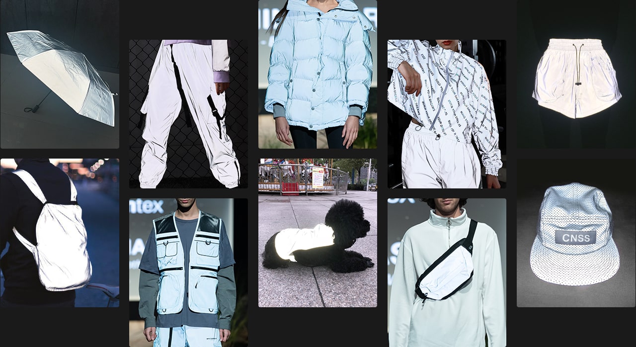 Silver Reflective Fabric Clothes Bags