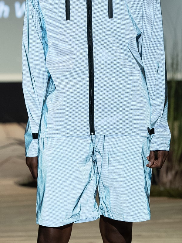 perforated reflective fabric clothing
