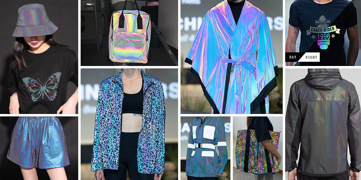 Rainbow Striped Reflective Fabric Application