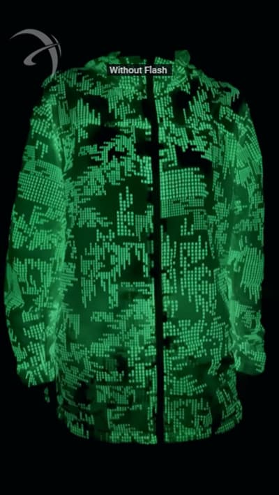 Glow in the dark reflective rainbow printing fabric for clothing