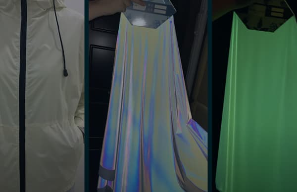 Glow In The Dark & Rainbow Reflective Fabric