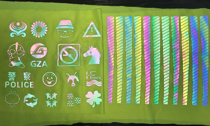 multi-color reflective heat transfer vinyl